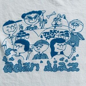 Adan Diaz Jerk x2 Medium White T-shirt